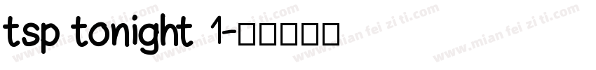 tsp tonight 1字体转换